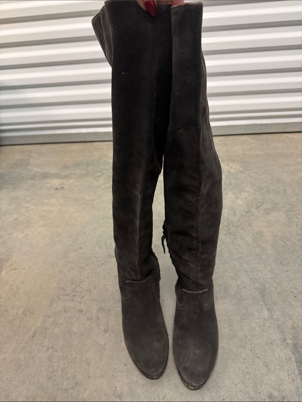 Dolce Vita Dark Brown Over-the-Knee Suede Boots